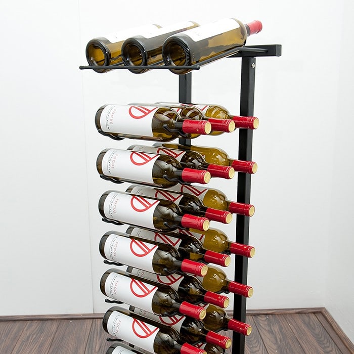 Label Forward Orientation Free Standing Wine Rack