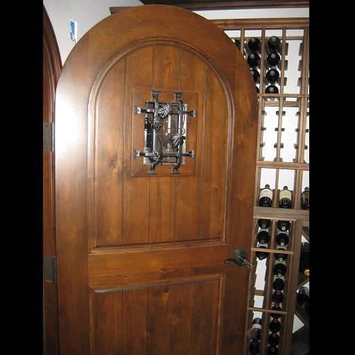 Chianti Wine Cellar Door Made of Solid Wood