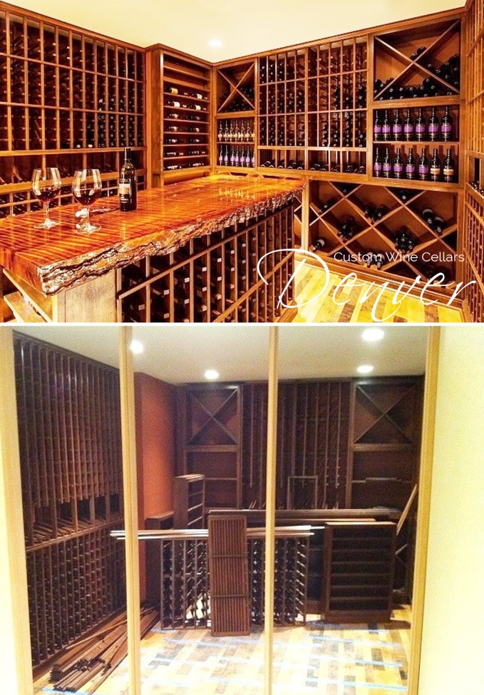 Denver Custom Home Wine Cellar 