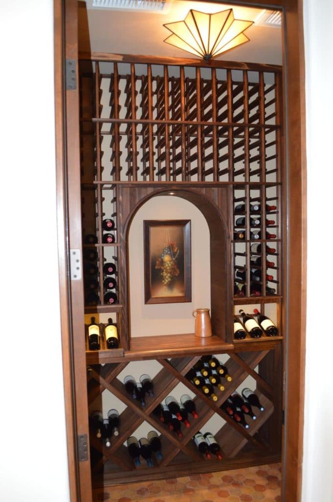 Wine Racks on the Back Wall