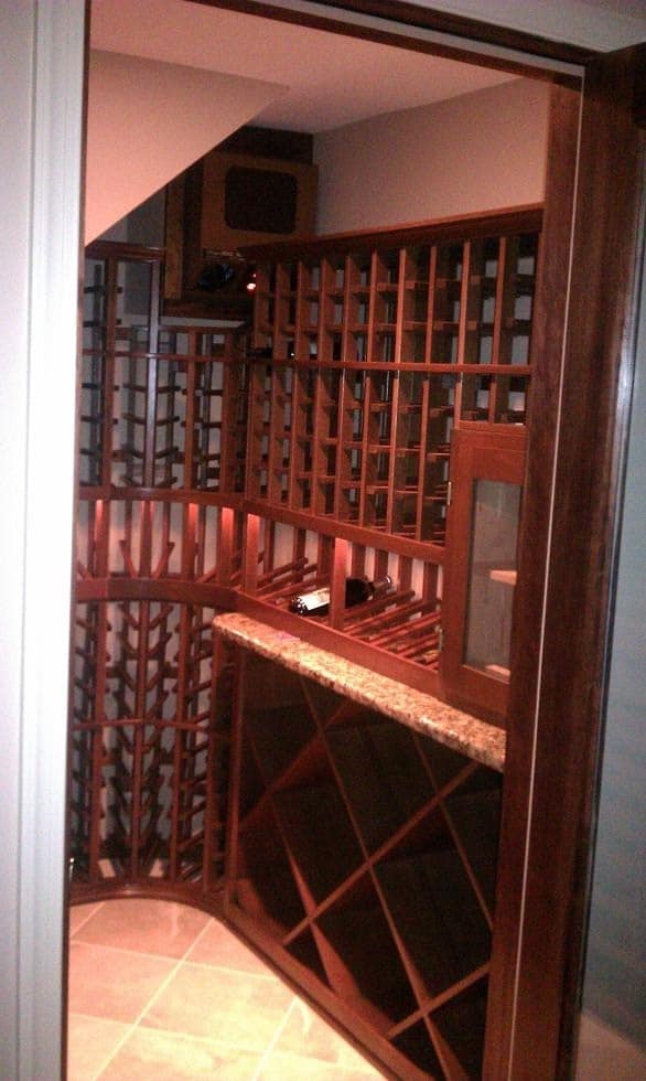 Custom Wine Cellar Design Under the Stairs