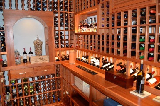 Custom Wine Cellar Design with Unique Wine Racks