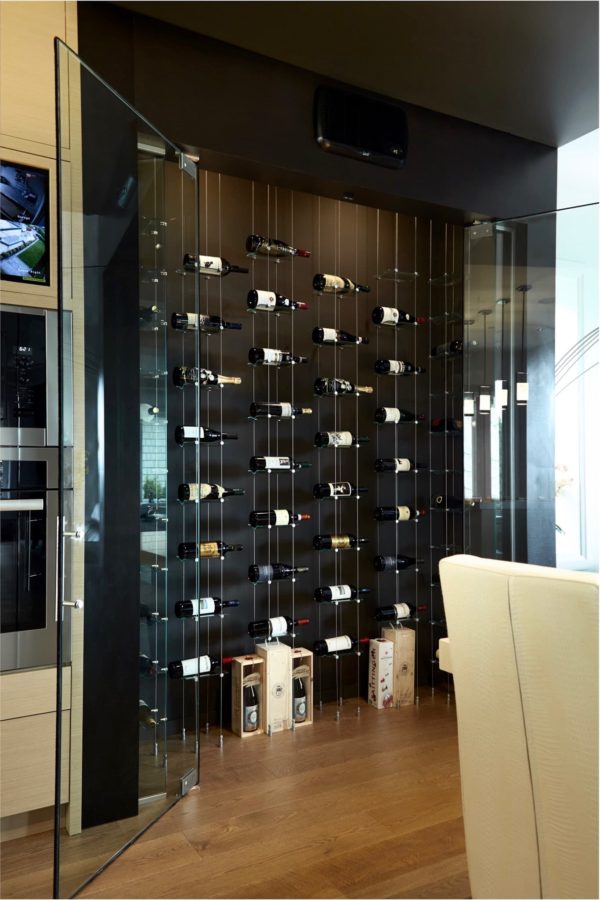 Modern Floating Wine Racks Custom Wine Cellar