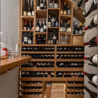 Look at those oak barrel floors and the tiling works above!