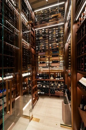 3 - Our experts crafted this commercial wine racking styles for the 2nd zone of wine room, which included metal wine racks.